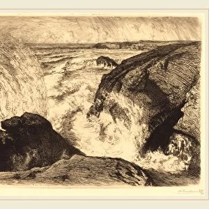 Auguste Lepere, Spring Tide, Rocks of Zion (Grande maree, rochers de Sion, Vendee)