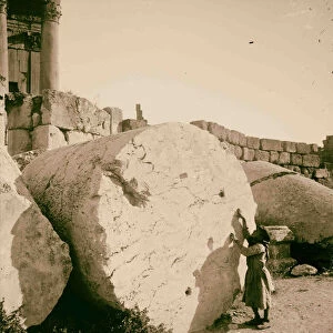 Baalbek Temple sun Column great temple 1900 Lebanon