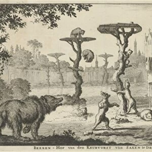 Bears at the court of the Elector of Saxony Germany, Jan Luyken, 1682