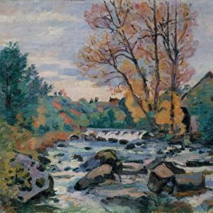 Bouchardon Mill Crozant ca 1898 Oil canvas 25 5 / 8 x 31 7 / 8