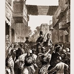 Cairo, Egypt, 1876: Clearing the Way for Ladies of the Khedives Harem