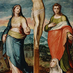 Christ Cross Saints Mary John Evangelist Catherine