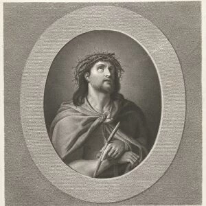 Christ handcuffed and wearing crown of thorns, print maker: Lambertus Antonius Claessens