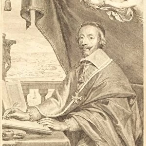 Claude Mellan, French (1598-1688), Armand Jean du Plessis, Cardinal Richelieu, engraving