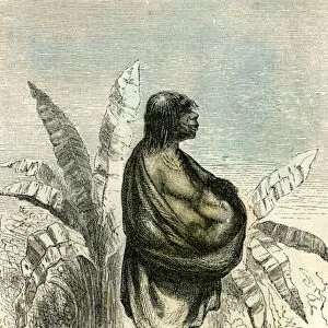 conibo mother, peru, south America, 1869, vintage, old print, 19th century, victorian