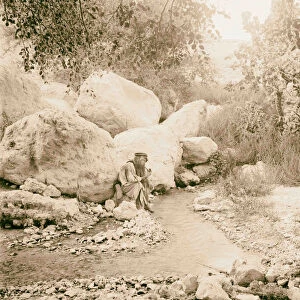 Around Dead Sea Upper spring Ain Jiddy 1900 Rocks