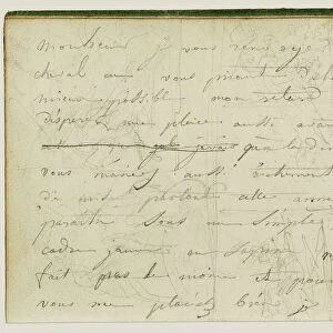 Draft Letter Theodore Gericault French 1791