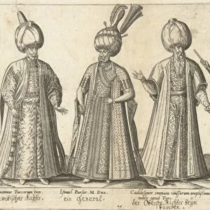 Dress of Ottoman dignitaries around 1580, Abraham de Bruyn, Joos de Bosscher, 1581