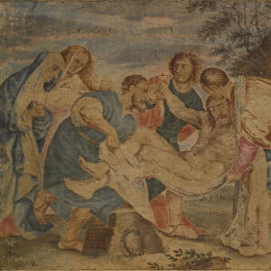 Entombment Christ 16. / 18. Century tempera canvas