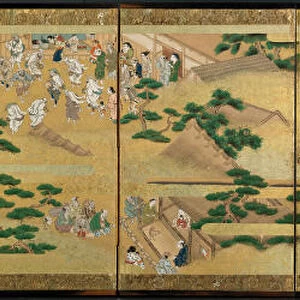 Festival Scenes 17th century Japan Edo Period