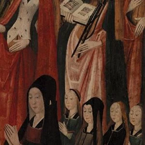 French Mary Going Temple Four Female Saints Female Donor