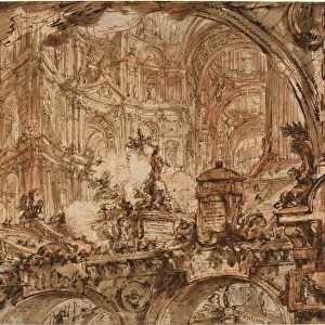 Giovanni Battista Piranesi (Italian, 1720 - 1778), A Magnificent Palatial Interior, c