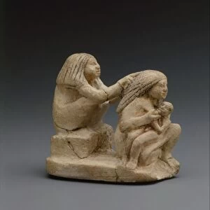 Group, two women, child, Middle KingdomEarly New Kingdom, Dynasty 1218, ca, 19811500 B