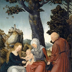 hl. Anna afternoon Joseph under apple tree 1522