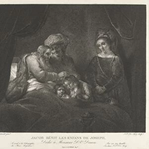 Jacob blesses Ephraim and Manasseh, Johannes Pieter de Frey, D. V. Denon, 1780 - 1834