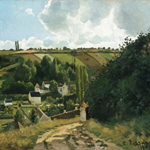 Jalais Hill Pontoise 1867 Oil canvas 34 1 / 4 x 45 1 / 4