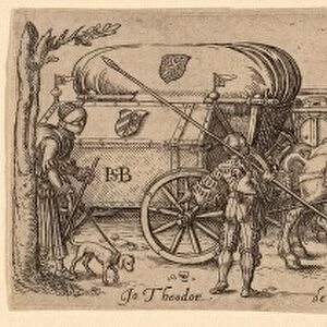 Jan Theodor de Bry after Barthel Beham (Flemish, 1561 - 1623), The Baggage Train
