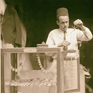 Jeweller Old City Arab jeweller tarboush 1934