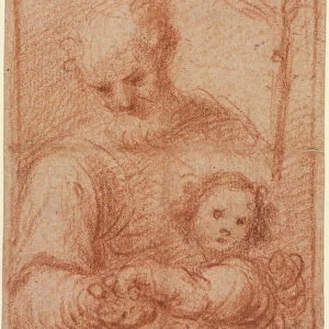 Joseph Child recto 16th century Italy Red chalk