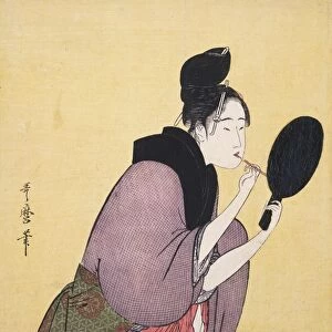 Kuchi-beni] = [Painting the lips], Kitagawa, Utamaro (1753?-1806), (Artist), Date Created
