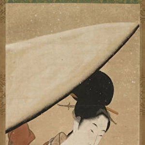Lady Parasol early 1800s Koikawa Harumasa Japanese