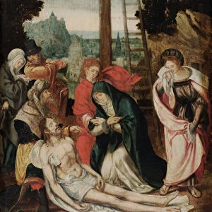 Lamentation Christ 1st half 16th century oil