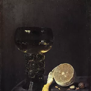 Life Wineglass Sliced Lemon 1649 oil oak 30. 9 x 24. 6 cm