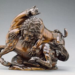 Lion Attacking a Horse and Lion Attacking a Bull"