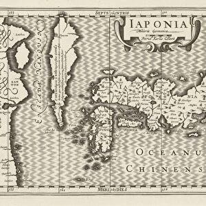 Map Japan Iaponia title object Japan surrounding sea