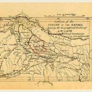 Map valley of the Ganges India, Outline of the Topography and Statistics of the Southern