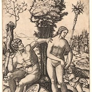 Marcantonio Raimondi (Italian, ca. 1470 / 1482 - 1527 / 1534). Mars, Venus, and Amor, 1508
