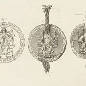 Medal three stamps William II two stamps king