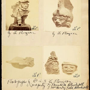 Mexican ceramic masks figures Augustus Alice Dixon