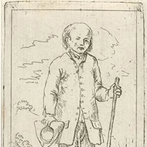 Old man with walking stick, Simon Klapmuts, 1744 - 1780