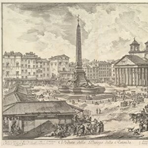 Piazza della Rotonda Pantheon Obelisk Veduta Piazza