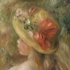 Pierre-Auguste Renoir Young Girl Hat Jeune fille au chapeau
