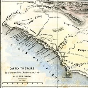 plan, chart, map, pampa d islay, pampa colorada, pampa clemensi, 1869, south America