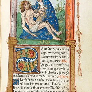 Printed Book Hours Rome fol 53r Pieta 1510 Guillaume Le Rouge