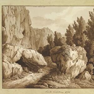 Rocky Landscape Civita Castellana 1776 Brush