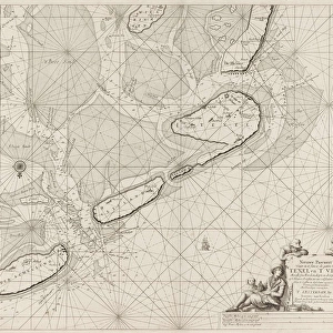 Sea chart of the Wadden Sea from Den Helder to Terschelling, Jan Luyken, Johannes van Keulen