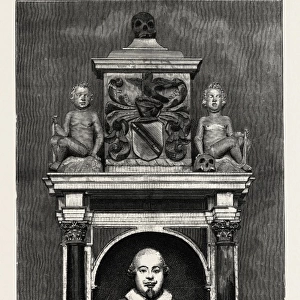 The Shakespeare Memorial Bust and Tablet, Holy Trinity Church, Stratford-On-Avon