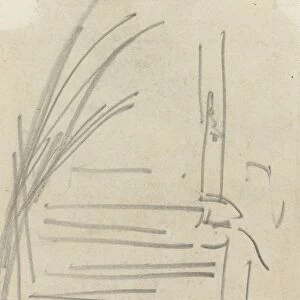 Sketch landscape Jan Toorop 1886 paper pencil