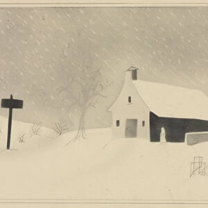 Snow Storm Vermont Mary Altha Nims American 1817-1907