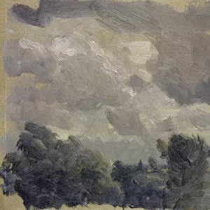 Storm oil canvas cardboard 25 x 36. 5 cm signed lower right