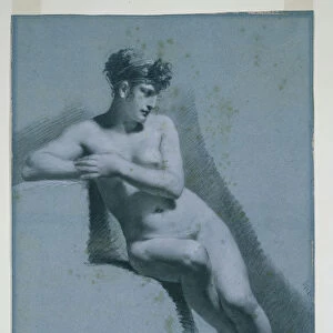 Study Nude Woman Seated Looking Right recto Male Nude
