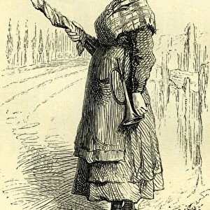 Swiss lady, Switzerland; engraving; 19 C