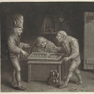 Triktrak players Interior inn two men playing