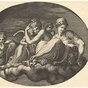 Venus Cupid two goddesses putto series eight compositions