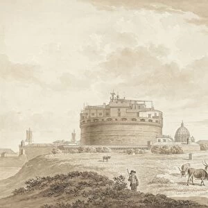 A View Castle Sant Angelo Rome Drawing group