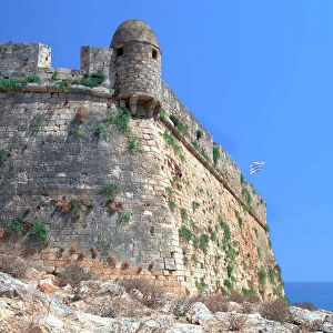 Bastion walls, the Fortezza, Rethymnon, Crete, Greece